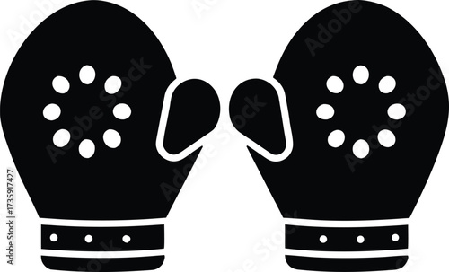 Mittens Vector Icon.