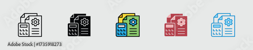 Bookeeping Multiple Style Icon