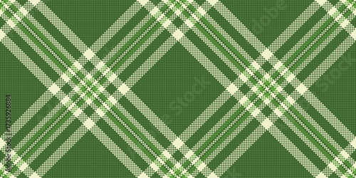 Elegant green and cream plaid pattern.  Perfect for textile designs, apparel, wrapping paper, or website backgrounds.  The subtle texture adds depth and sophistication.