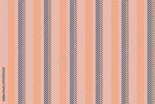 Pibrant pattern seamless stripe, designer background vector lines. Muality vertical textile fabric texture in light and orange colors.