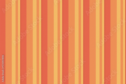 Best vertical lines fabric, room textile seamless background. Service texture pattern vector stripe in orange and red colors.