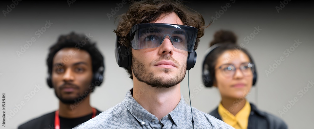 Obraz premium Digital hub advancing interactive learning with immersive avatar technology.