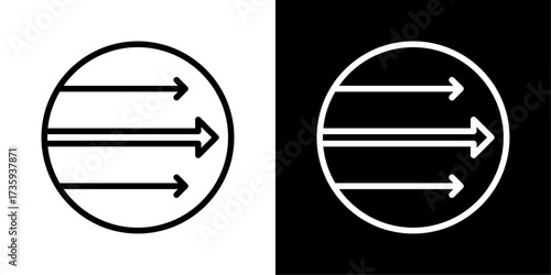 Latitude Icon Of Flat Black And White Style Vector  