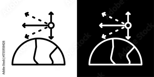 Zenith Icon Of Flat Black And White Style Vector  
