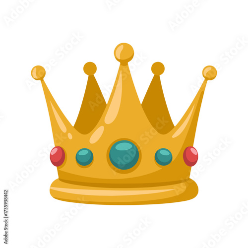 gold crown emoji icon vector