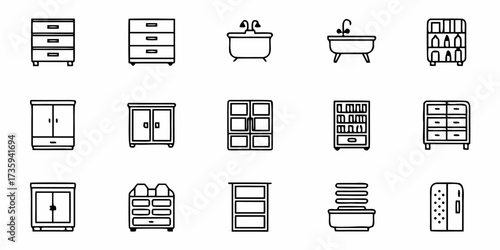 Discover a delightful array of minimalist home furniture and essential bath fixtures, perfect for modern interior design and clean digital projects.