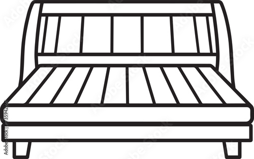 Horizontal Solarium Bed Silhouette Black Vector Illustration for Health and Relaxation Theme