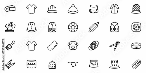 Explore a cute collection of crafting and sewing tools, perfect for your design projects, showcasing the passion and creativity behind handmade fashion and textile arts