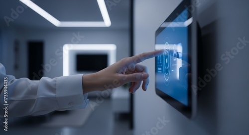 Elegante Interactie met Futuristisch Smart Home Systeem