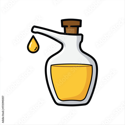 Essential oil bottle with dripping essence
