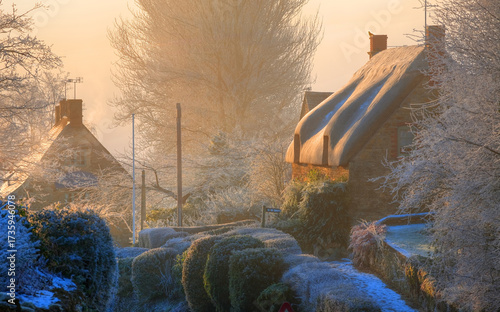 Ebrington village in winter, Cotswolds