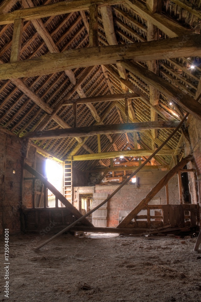 Obraz premium English hay barn interior