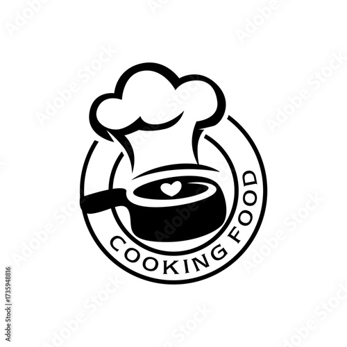 Food Label Cooking Chef Catering Restaurant Logo Template 