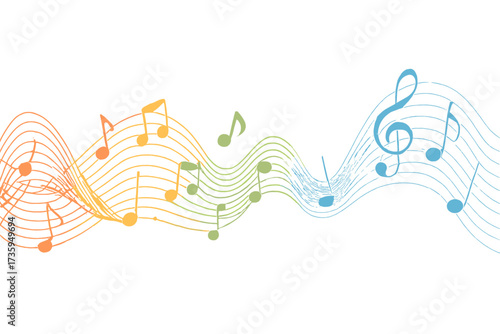 A wave of abstract musical tones