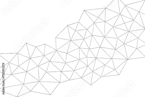 Background template featuring abstract polygonal lines, dots, and connectivity technology