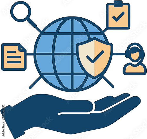 A professional managing global insurance network connections, assessing risks, processing claims, managing policies, underwriting, performing actuarial analysis, providing customer service, ensuring