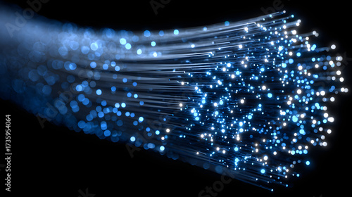 Blue Fiber Optic Cables – High Speed Data Transmission