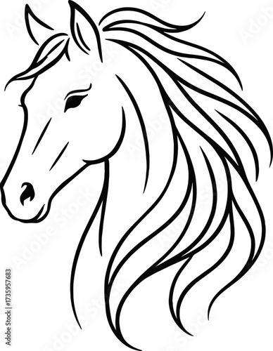 Graceful Horse Adobe Illustrator AI File