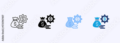 Financial Management Icon Set Multiple Style Collection