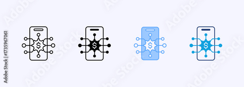 Fintech Icon Set Multiple Style Collection