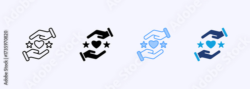 Charity Icon Set Multiple Style Collection