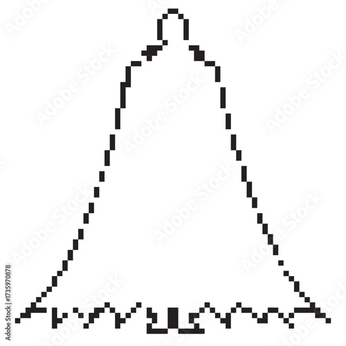 vampire pixel icon, 8-bit. Isolated vector illustration.