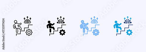 Self Improvement Icon Set Multiple Style Collection