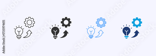 Develop Icon Set Multiple Style Collection