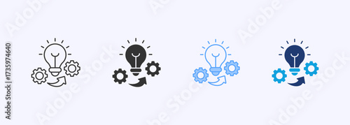 Idea Icon Set Multiple Style Collection