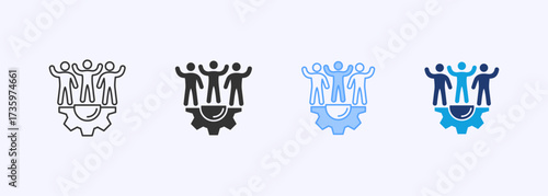 Human Resources Icon Set Multiple Style Collection
