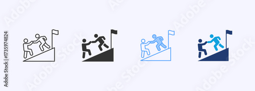 Coaching Icon Set Multiple Style Collection