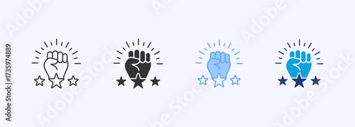 Empowerment Icon Set Multiple Style Collection