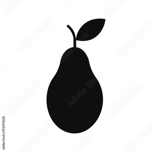 Simple pixel art pear vector illustration icon for healthy food and produce design
