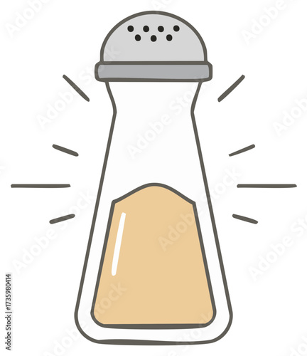Cartoon Salt Shaker Illustration for Seasoning, Culinary or Ingredient Designs