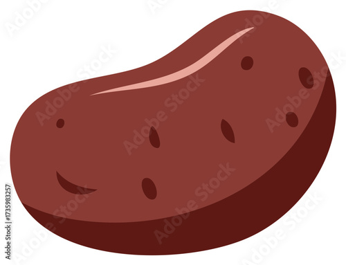 Brown Kidney Bean with Simple Design