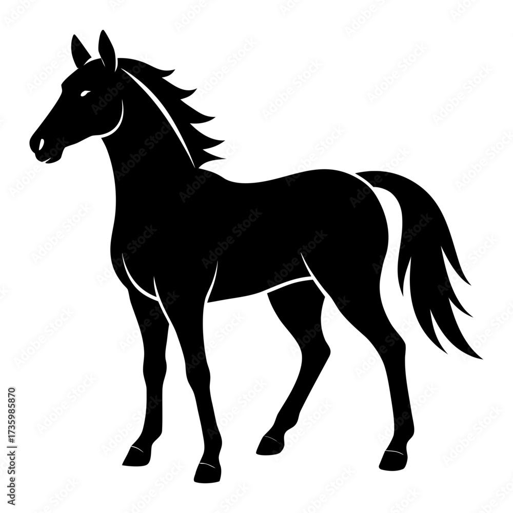 Obraz premium horse silhouette vector