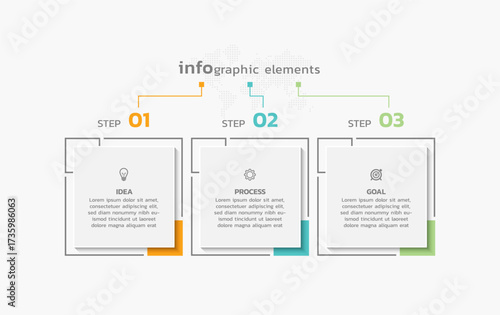 Vector infographic business template colorful design