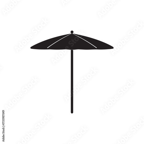 beach umbrella isolated on white