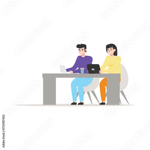 Meeting Vector Illustration Which can easily edit or modify