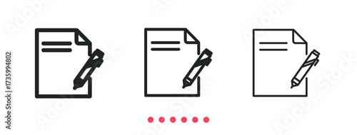New document icon. Thin line icon vector