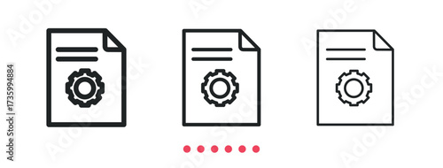 File management icon. Thin line icon vector