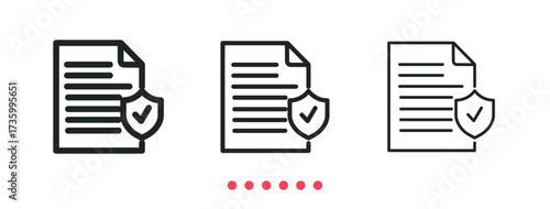 Protection icon. Thin line icon vector