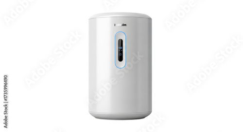 Canvas Print Isolated electric water heater for heating domestic water, for bath or shower at