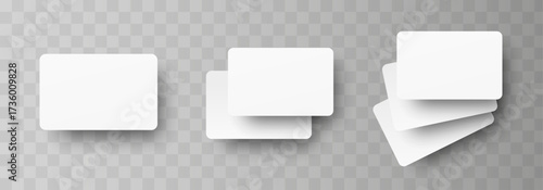 A realistic business credit gift card placeholder mockup stationary layout with shadow effects. Vector 10 eps..