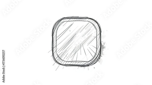 Sketch Square Icon.