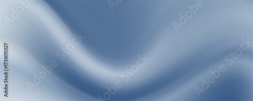 Abstract blue white luxury fabric wave background with copy space. Smooth liquid wave. Elegant shiny silk satin texture. Suit for wallpaper, cover, header, desktop, web, flyer. Vector illustration