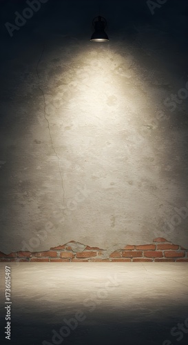 Industrial vintage wall background with rustic textures and minimal grunge details, ideal for poster design, branding, and creative digital artworks