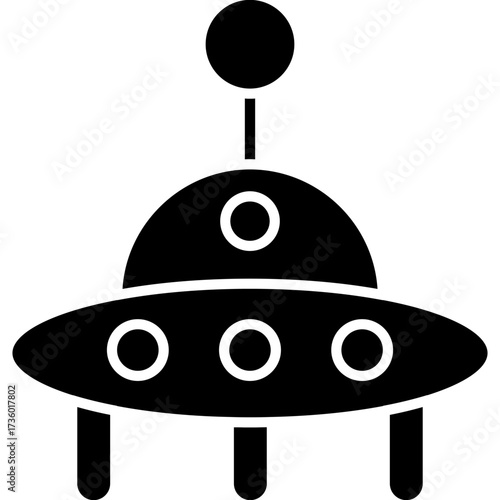 UFO Icon Vector Element