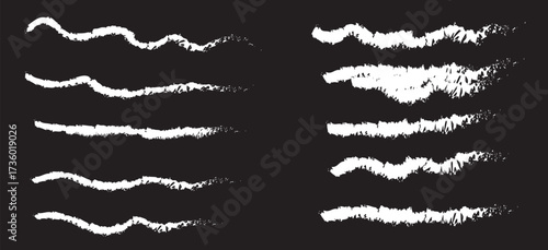 Black grunge brush stoke line set. Hand drawn crayon underline. divider collection. doodle hand drawn swashes and flourishes. Ornate swirl swashes, set of grunge black paint, ink brush strokes. brush 