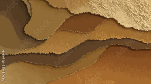 Abstract Layers of Earth Tones With Textured Surfaces background.